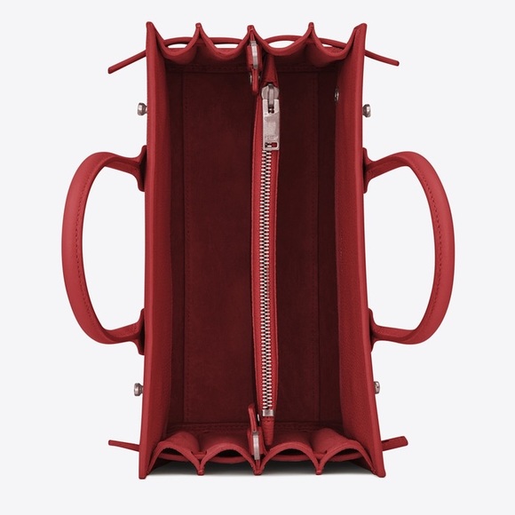 YSL Baby Sac de Jour Bag in Red Grained Leather - Picture 3 of 8